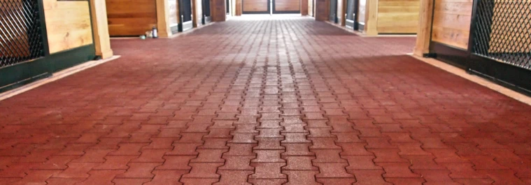 Rubber Tiles for Horse Stable Aisles and Walkways